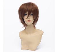 Sawada Tsunayoshi Hitman Reborn Breve Rettilineo Marrone Calore Capelli Fibra Sintetica Unisex Costume Cosplay Del Anime Parrucca Piena Resistente Per Le Donne