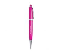 Sawfish Penna a sfera multifunzione in metallo con chiavetta USB da 16 GB e pennino touchscreen, azione a rotazione, inchiostro blu, finitura lucida, penna USB per ufficio