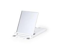 Sawfish Supporto pieghevole personalizzato per smartphone e tablet con specchio, 6 posizioni di visualizzazione regolabili, supporto portatile in ABS con 2 cuscinetti antiscivolo in silicone