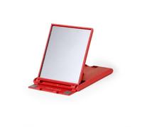 Sawfish Supporto pieghevole personalizzato per smartphone e tablet con specchio, 6 posizioni di visualizzazione regolabili, supporto portatile in ABS con 2 cuscinetti antiscivolo in silicone