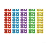 Sawhamale 100 elastici per zampe di pollame, in plastica leggera, multicolore, anelli numerati per polli, anatre, oche, per tracciare e gestire gli uccelli (ci sono personaggi)