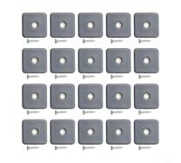 Sawhamale 20 feltrini per mobili, resistenti, in PTFE, per divano, letto, tavolo, sedia, gambe in legno duro, protezione per pavimenti e moquette, riducono il rumore di attrito, colore grigio, 25 mm