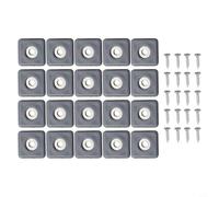 Sawhamale 20 feltrini per mobili, resistenti, in PTFE, per divano, letto, tavolo, sedia, gambe in legno duro, protezione per pavimenti e moquette, riducono il rumore di attrito, colore grigio, 25 mm