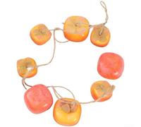 Sawhamale 8 teste di cachi artificiali da appendere, in schiuma realistica, ornamenti di frutta della fortuna in rosso e giallo, per matrimoni, decorazione per la casa, il giardino e le feste (giallo)
