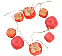 Sawhamale 8 teste di cachi artificiali da appendere, in schiuma realistica, ornamenti di frutta della fortuna in rosso e giallo, per matrimoni, decorazione per la casa, il giardino e le feste (rosso)