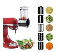 Sawhamale Accessorio per affettatrice e trituratore in acciaio inox per mixer con supporto, strumento per la preparazione degli alimenti a 4 lame con SUS304, lavabile in lavastoviglie (taglierina