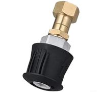 Sawhamale Adattatore per idropulitrice ad attacco rapido 1/4 adattatori per idropulitrici ad alta pressione in acciaio inossidabile e plastica, adattatori con ugelli spray verdi e gialli (D)