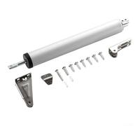 Sawhamale Chiudiporta pneumatico resistente, chiusura regolabile e forza, funzionamento silenzioso per porte schermate di casa e ufficio, struttura in lega di zinco, 23 cm (bianco)