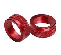 Sawhamale Confezione da 2 coperture in alluminio rosso per manopola dell'interruttore radio per Porsche 911 718 accessori interni