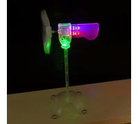 Sawhamale Il più piccolo generatore di turbina eolica modello rotante a 360 gradi strumento didattico educativo per esperimenti scientifici demo in aula blu verde rosso