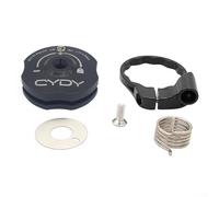 Sawhamale Kit di copertura di blocco per telecomando per forcelle Manitou Mathete COMP/MRD/R7, in lega di alluminio, parti di ricambio con anello di serraggio a vite distanziatore a molla, nero rosso