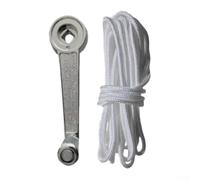 Sawhamale Kit di ricambio per ombrellone da terrazza, con corda da 3,4 m, maniglia per ombrellone da esterno, parti di riparazione per ombrelloni da giardino, balcone e cortile, meccanismo a manovella