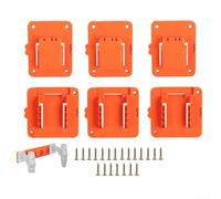 Sawhamale Organizer da parete per batterie e trapani, 20 V, per utensili Black and Decker, in plastica, salvaspazio, per garage o officina, con slot separati per utensili elettrici (set da 3)