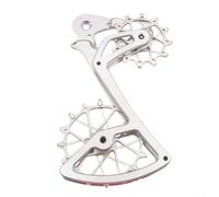 Sawhamale Piastra guida deragliatore posteriore per bici con puleggia 12T+16T per SRAM tipo 2/2.1/3 11/12 velocità MTB, gabbia in alluminio CNC 7075-T6, nero (argento)