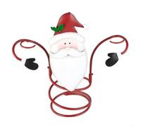 Sawhamale Portabottiglie di vino natalizio con Babbo Natale e pupazzo di neve, organizer da scrivania in metallo rosso, per feste, bar, vetrine, vetrine, 10 x 8 x 8 cm (per Babbo Natale)
