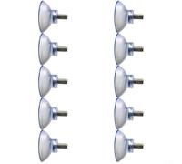 Sawhamale Set di 10 Ventose M8 con Dado Trasparente per Una Presa sicura su superfici Lisce tra Cui Cucina, Bagno e Vetro (50 mm)