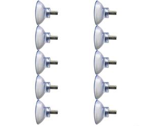 Sawhamale Set di 10 Ventose M8 con Dado Trasparente per Una Presa sicura su superfici Lisce tra Cui Cucina, Bagno e Vetro (50 mm)