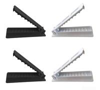 Sawhamale Set di 4 spiedini riutilizzabili per barbecue, stampi manuali per kebab per grigliare all'aperto e feste in campeggio, strumento per barbecue in plastica con design bianco e nero, 32 x 10 cm