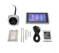 Sawhamale Spioncino digitale da 4,5 pollici 1080P 2MP con fotocamera spioncino con rilevamento di movimento grandangolare a 160 gradi per la sicurezza domestica in lega di zinco argento