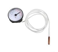 Sawhamale Termometro con tubo capillare da 1,44 m per misurare la temperatura dell'acqua e dell'olio da 0 a 120 °C, sonda in ottone, calibro di lettura remota per acquario, piscina, frigorifero (-40