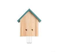 Sawhamale Trappola per api da falegname, in legno di pino, resistente alle intemperie, con feromoni naturali attrattivi per esterni, protezione da giardino contro danni alla struttura in legno, stile