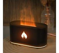 Sawhamale Umidificatore effetto fiamma e diffusore di oli essenziali, con 7 luci colorate, serbatoio dell'acqua da 160 ml, ultra silenzioso, spegnimento automatico, per camera da letto, ufficio