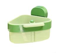 Sawhamale Ventosa angolare per lavello con supporto per spugna, organizer salvaspazio da cucina, per raccogliere detriti di cibo, giallo e verde (1)