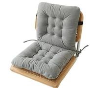 Sawmew Cuscino per Sedia, 40 x 80 cm Cuscino per Seduta con Schienale, Imbottitura Posteriore con Cinghia, Copricuscino Imbottito per Interno ed Esterno Casa e Giardino Cuscino per Seduta