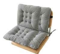Sawmew Cuscino per Sedia, 40 x 80 cm Cuscino per Seduta con Schienale, Imbottitura Posteriore con Cinghia, Copricuscino Imbottito per Interno ed Esterno Casa e Giardino Cuscino per Seduta