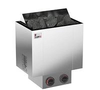 SAWO Nordex 2017 4,5 kW Stufa elettrica per sauna; controllo integrato direttamente sulla stufa (NB modelo); Multi-Voltaggio: 230V monofase o 400V trifase; Custodia in acciaio inossidabile