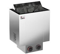 SAWO Nordex 2017 8,0 kW Stufa elettrica per sauna; controllo integrato direttamente sulla stufa (NB modelo); Multi-Voltaggio: 230V monofase o 400V trifase; Custodia in acciaio inossidabile