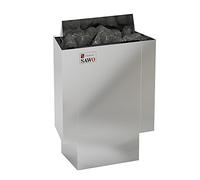SAWO Nordex Mini 3,6 kW Stufa elettrica per sauna; controllo da acquistarsi separatamente (modello NS); Multi-Voltaggio: 230V monofase o 400V bifase; Custodia in acciaio inossidabile