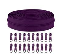 Sawoake # 3 Cerniere a spirale in nylon di The Yard Bulk 10 metri con 20 pezzi cursori argento per cucito fai da te sartoria borsa per abiti tessili per la casa..