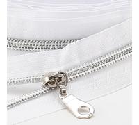 Sawoake # 5 cerniere a spirale in nylon metallico in ottone anticato, 10 m con 10 pezzi tira da The Yard Bulk Coil Zipper Roll per fai da te cucito borse artigianali