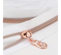Sawoake # 5 cerniere a spirale in nylon metallico in ottone anticato, 10 m con 10 pezzi tira da The Yard Bulk Coil Zipper Roll per fai da te cucito borse artigianali