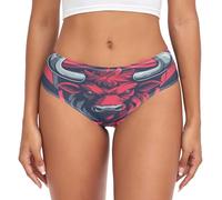 sawoinoa Animale Mucca Toro dei Cartoni Animati Mutande Donna Vita Media Slip Donna Comode Elastico Sexy Intimo Bikini Mutandine