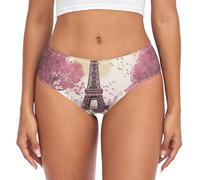 sawoinoa Francia Parigi Torre Eiffel Mutande Donna Vita Media Slip Donna Comode Elastico Sexy Intimo Bikini Mutandine