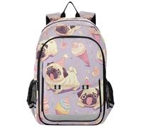 sawoinoa Simpatico Cane Carlino Animali Domestici Zaino Scuola Ragazzo Ragazze Zaini PC Portatili Zainetti Zaino Casual Scuola Viaggio per Donna Uomo