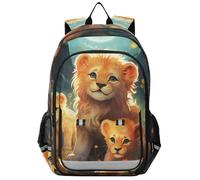 sawoinoa Simpatico Cartone Animato Famiglia Cucciolo Leone Zaino Scuola Ragazzo Ragazze Zaini PC Portatili Zainetti Zaino Casual Scuola Viaggio per Donna Uomo