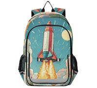 sawoinoa Simpatico Cartone Animato Galassia Razzo Zaino Scuola Ragazzo Ragazze Zaini PC Portatili Zainetti Zaino Casual Scuola Viaggio per Donna Uomo