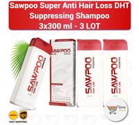 Sawpoo Super LsSRe Shampoo soppressore DHT anti perdita capelli 3 LOTTO - 3x3...