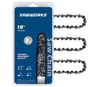 SawWorks Confezione da 3 catene per motosega da 45,7 cm, SW-L68, passo 825,5 cm, calibro 160 cm, 68 maglie di trasmissione