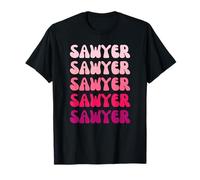 Sawyer First Name Minimalist Design Maglietta