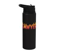 Sawyer On Fire - Parola artistica con nome e scritta "Cute Custom" Stainless Steel Insulated Water Bottle