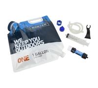 Sawyer Products SP160 Sistema di filtrazione dell'acqua a gravità da un gallone con filtro MINI a doppia filettatura, blu/bianco/trasparente