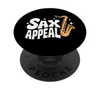 Sax Appeal - Divertente gioco di parole sassofono Jazz Music Lover PopSockets PopGrip Adesivo
