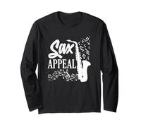 Sax Appeal Sassofono Sassofonista Note Musicali Maglia a Manica