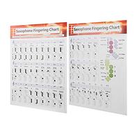 Sax Beginner Guide, Universal Chord Diagrams Stampa trasparente Sax Fingering Chart Carta patinata per principianti
