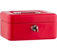 Sax NUOVO!! Cassetta contanti SAX 15,2x11,5x8 cm, inserto monete, ROSSO