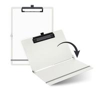 SAX Portablocco pieghevole in cocco, formato A4 su A5, formato verticale e orizzontale, ideale per viaggi e affari, per 30 fogli, con fascia elastica di chiusura e passante per penna, durevole e